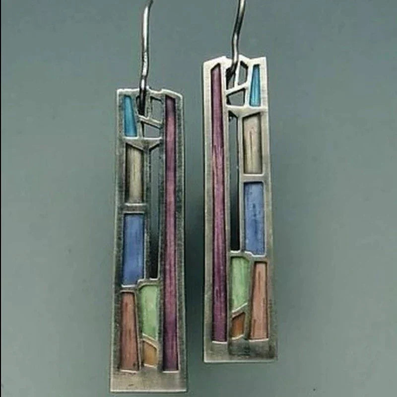 Colorful silver earrings "Garden Party" – Elegant & refined