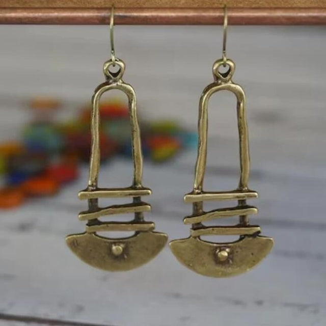 Half Circle Geometric Staircase Earrings "Cocktail Hour" – Elegant & refined