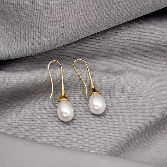 Elegant pearl drop earrings "Romantic Dinner" – Timeless & chic