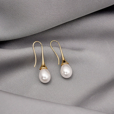 Elegant pearl drop earrings "Romantic Dinner" – Timeless & chic