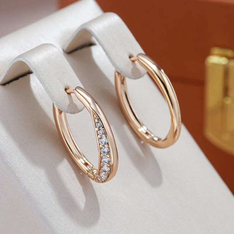 Golden hoop earrings "Cocktail Hour" – Elegant & refined