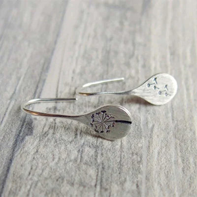 Exclusive 925 Sterling Silver Dandelion Earrings