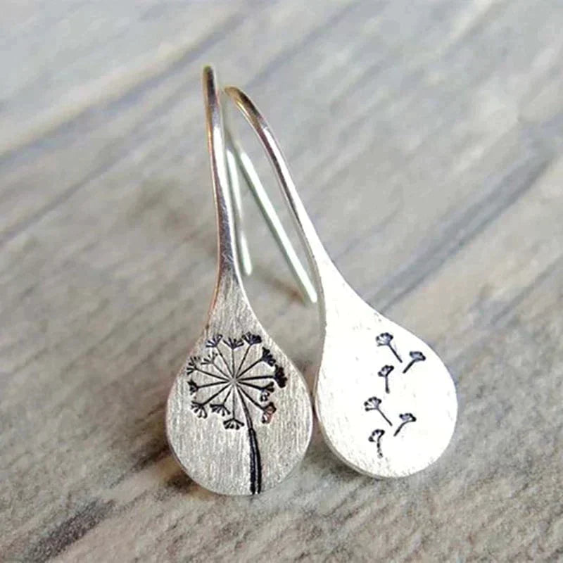 Dandelion Leaf Earrings in 925 Sterling Silver "Garden Party" – Elegant & refined