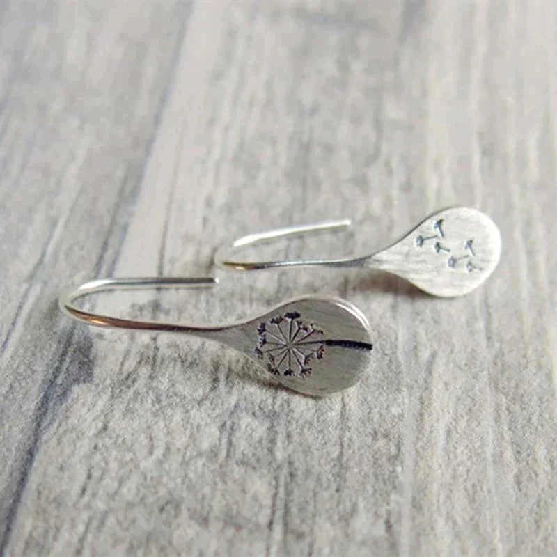 Dandelion Leaf Earrings in 925 Sterling Silver "Garden Party" – Elegant & refined