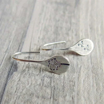 Dandelion Leaf Earrings in 925 Sterling Silver "Garden Party" – Elegant & refined
