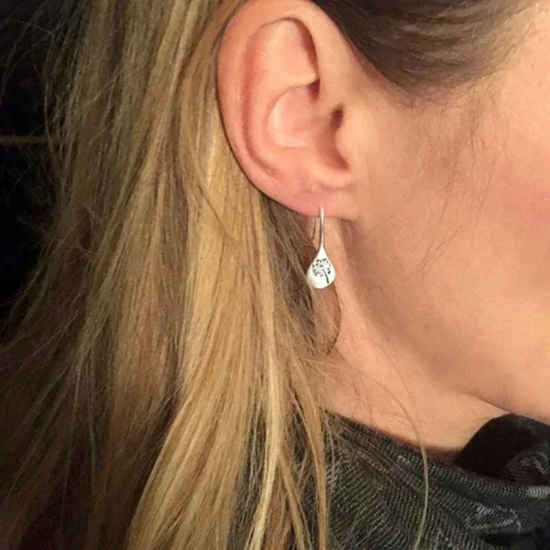 Dandelion Leaf Earrings in 925 Sterling Silver "Garden Party" – Elegant & refined