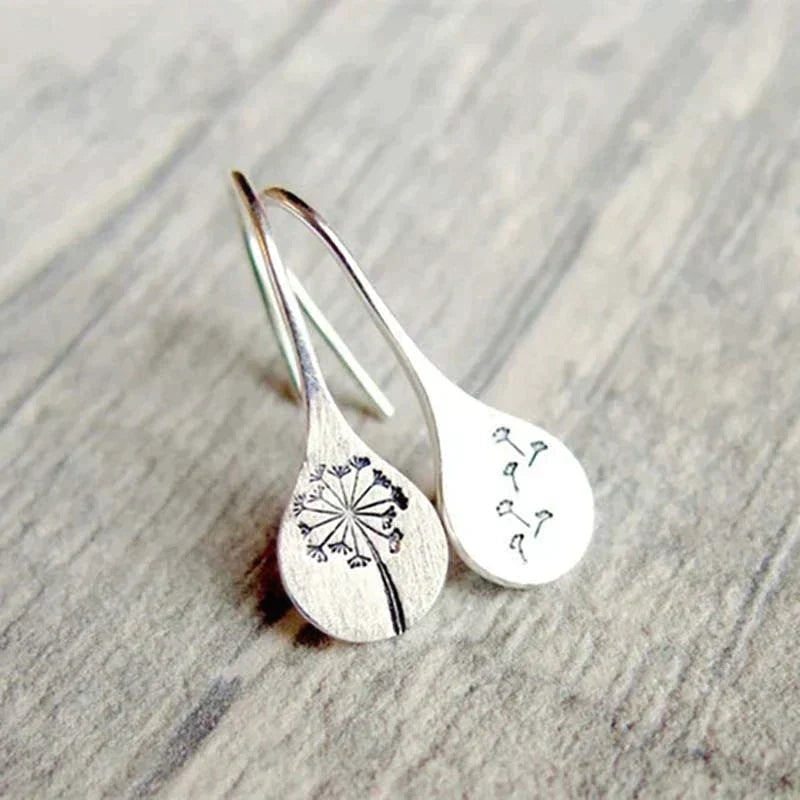 Dandelion Leaf Earrings in 925 Sterling Silver "Garden Party" – Elegant & refined