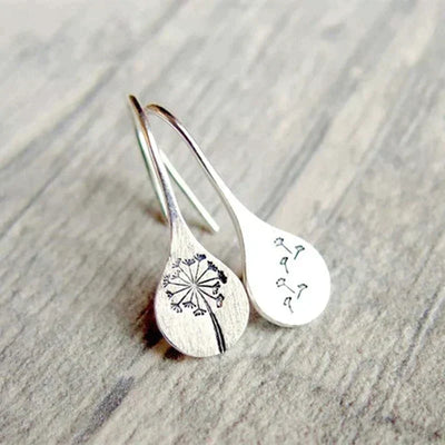 Dandelion Leaf Earrings in 925 Sterling Silver "Garden Party" – Elegant & refined