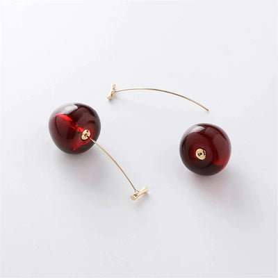 Red Cherry Luxury Earrings "Romantic Dinner" – Elegant & refined
