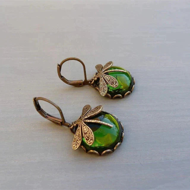 Spherical dragonfly earrings "Sunset Soirée" – Elegant & refined