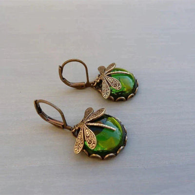 Spherical dragonfly earrings "Sunset Soirée" – Elegant & refined
