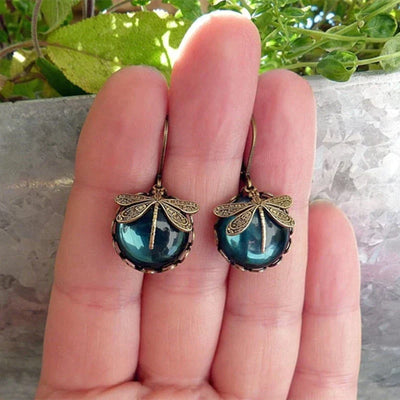 Spherical dragonfly earrings "Sunset Soirée" – Elegant & refined