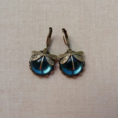 Spherical dragonfly earrings "Sunset Soirée" – Elegant & refined