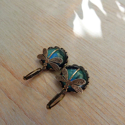 Spherical dragonfly earrings "Sunset Soirée" – Elegant & refined