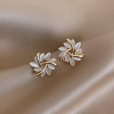 White opal earrings "Romantic Dinner" – Elegant & refined