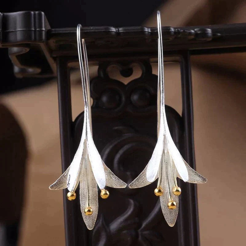 Silver Flower Earrings "Garden Party" – Elegant & refined