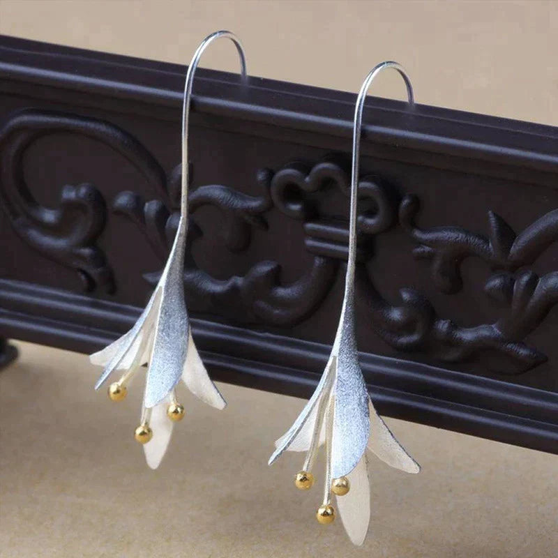 Silver Flower Earrings "Garden Party" – Elegant & refined