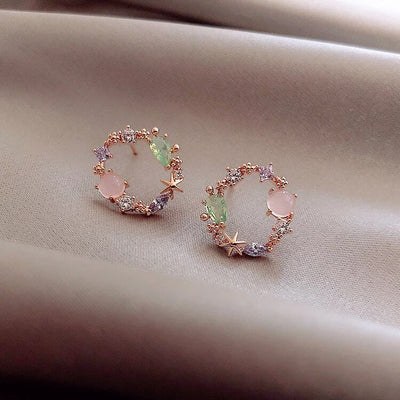 Crystal Floral Earrings "Garden Party" – Elegant & refined