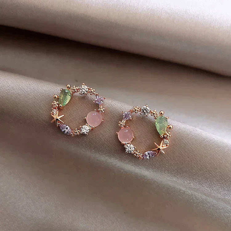 Crystal Floral Earrings "Garden Party" – Elegant & refined
