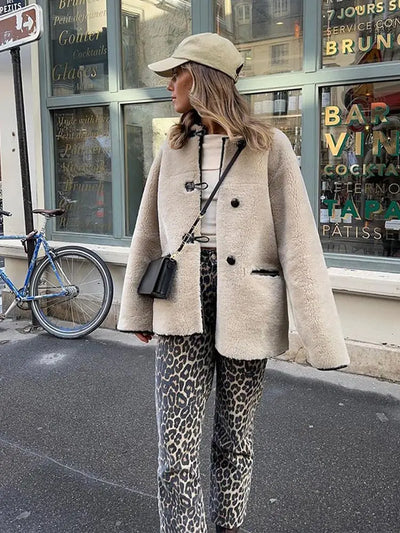 Fluffy coat "Sunday Picnic" – Soft & sophisticated