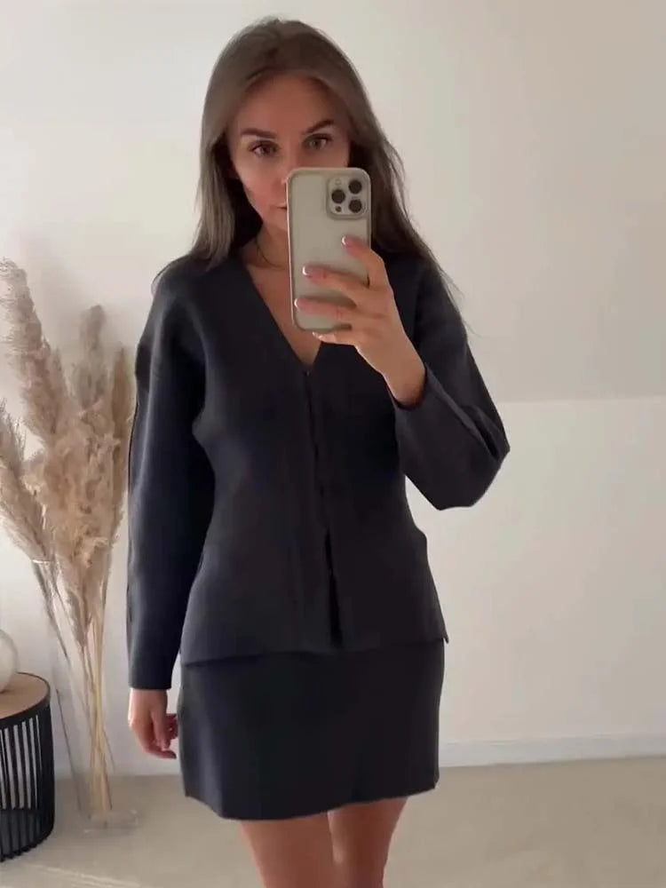 Blazer and skirt set "Cocktail Hour" – Elegant & refined
