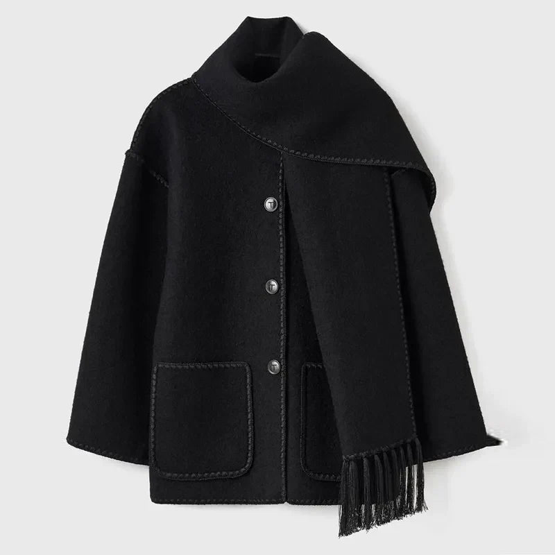Fringe scarf jacket "Sunrise Yoga" – Elegant & refined