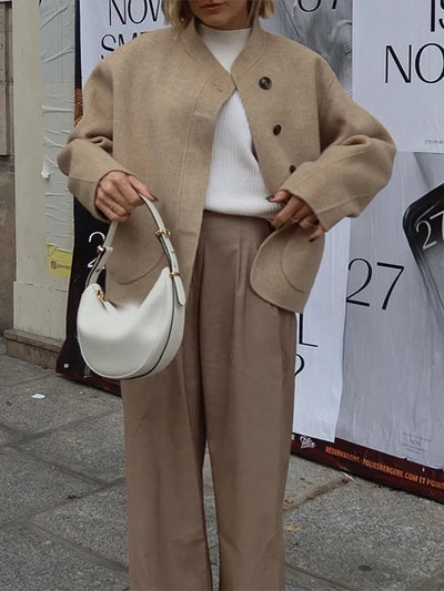 Wool blend coat "Sunset Soirée" – Elegant & refined