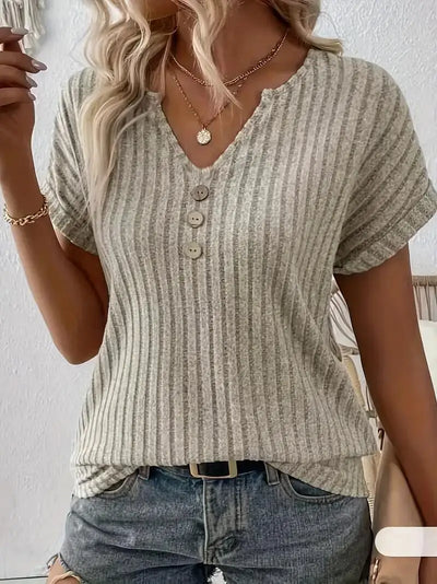Ribbed tee "Sunday Picnic" – Fresh & feminine