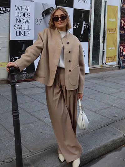 Wool blend coat "Sunset Soirée" – Elegant & refined