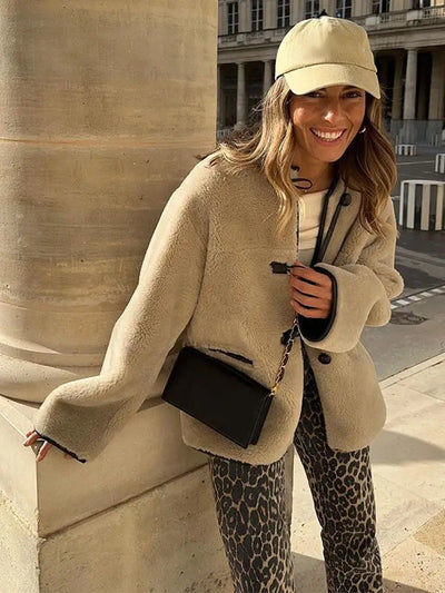Fluffy coat "Sunday Picnic" – Soft & sophisticated
