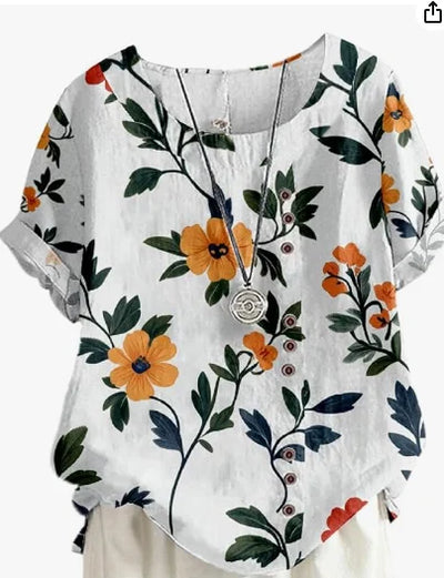 Silk top "Garden Party" – Fresh & feminine