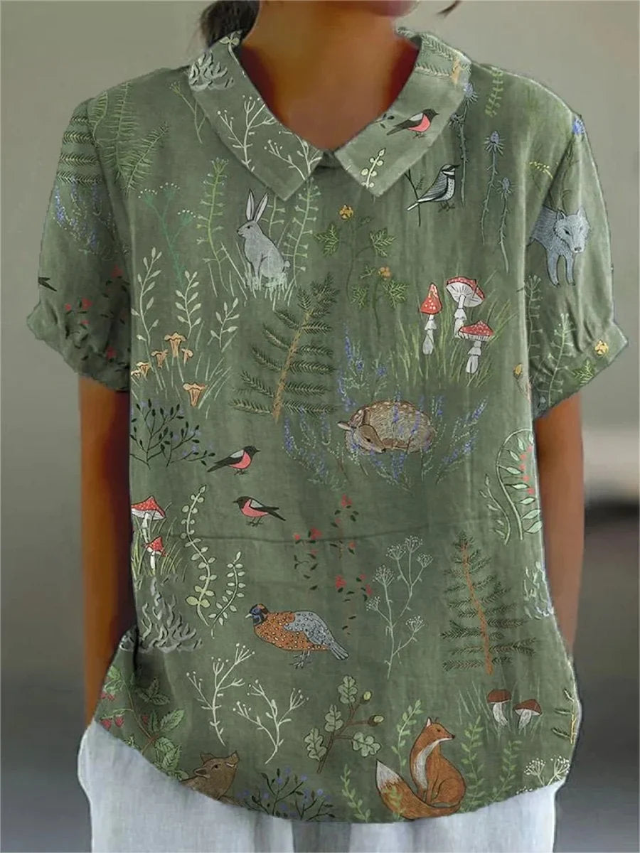 Silk dress "Family BBQ" – Elegant & refined
