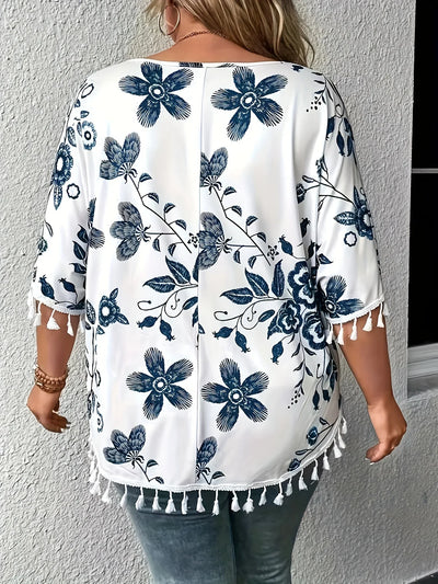 Silk blouse "Garden Party" – Soft & sophisticated