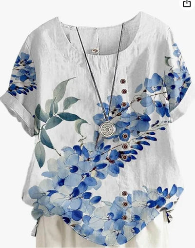 Silk top "Garden Party" – Fresh & feminine