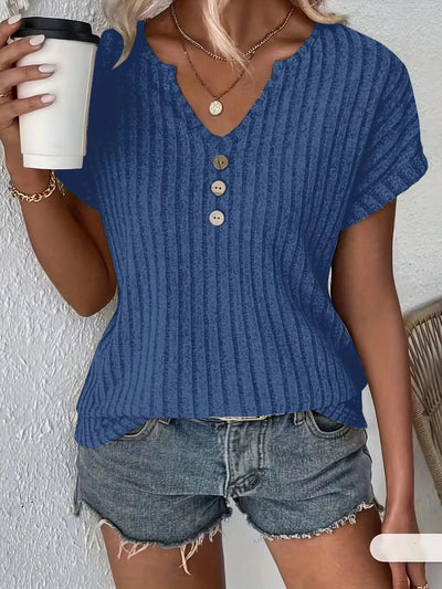 Ribbed tee "Sunday Picnic" – Fresh & feminine