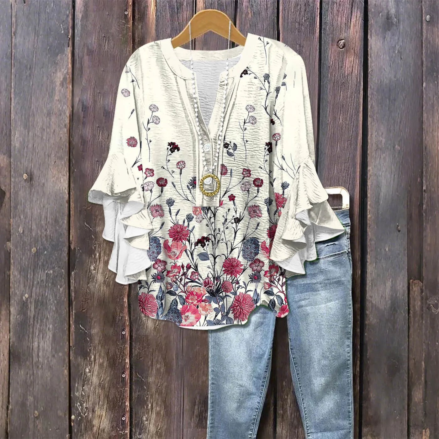 Silk blouse "Market Stroll" – Fresh & feminine
