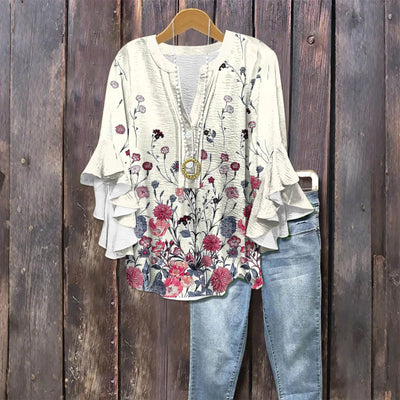 Silk blouse "Market Stroll" – Fresh & feminine