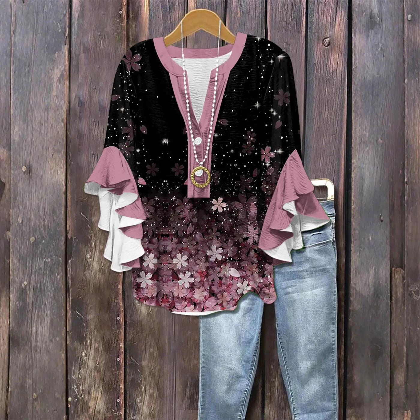 Silk blouse "Garden Party" – Soft & sophisticated