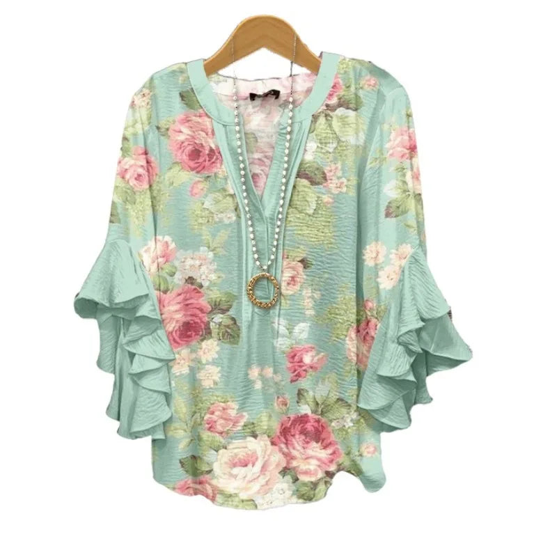 Silk blouse "Garden Party" – Soft & sophisticated