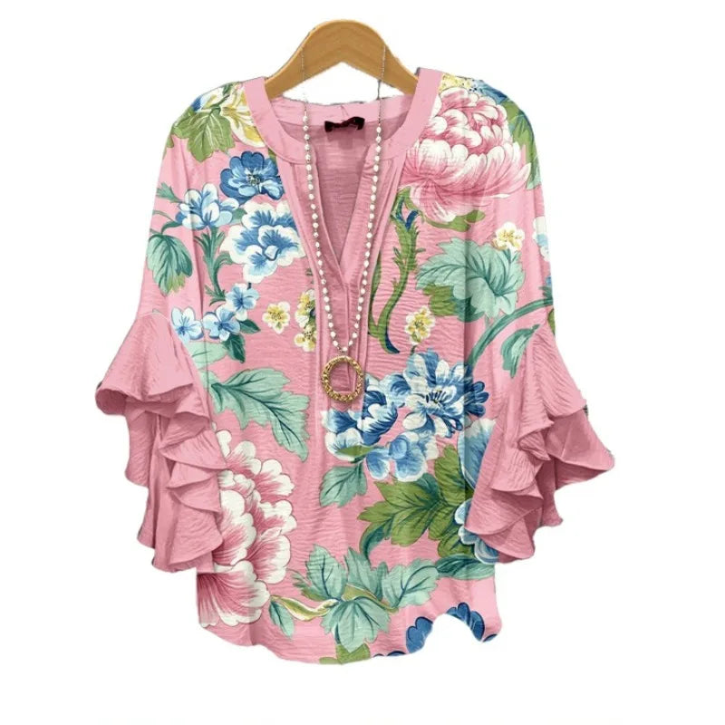 Silk blouse "Garden Party" – Soft & sophisticated