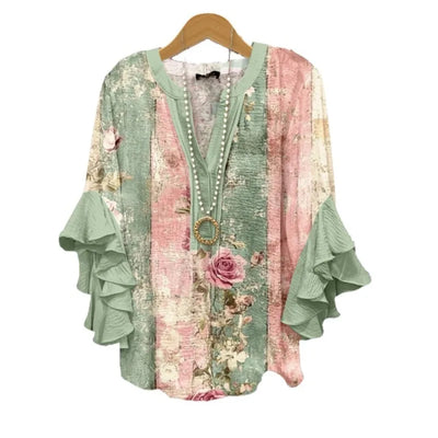 Silk blouse "Garden Party" – Soft & sophisticated
