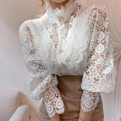 Lace blouse "Garden Party" – Elegant & refined