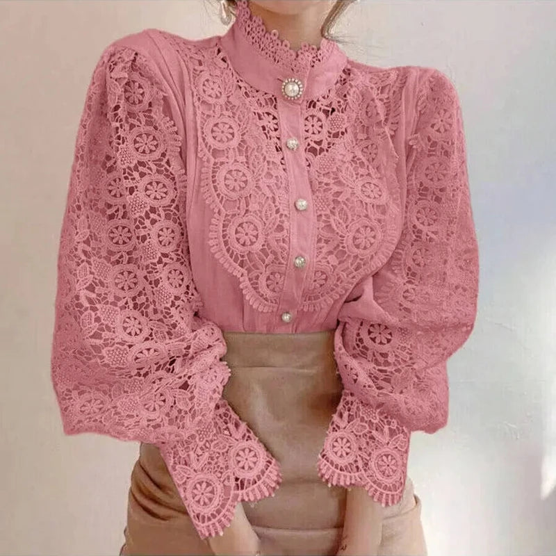 Lace blouse "Garden Party" – Elegant & refined