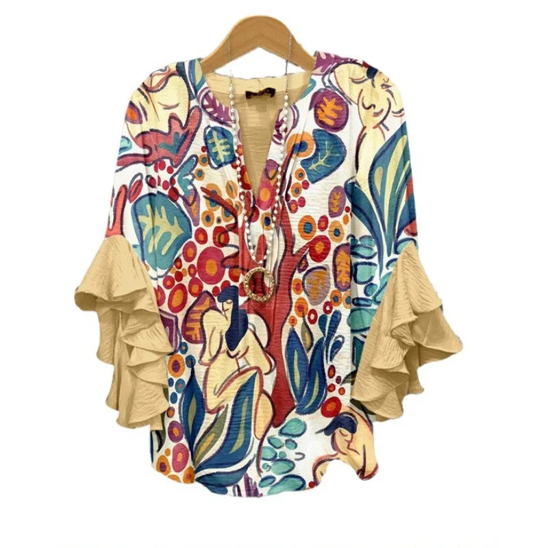 Silk blouse "Garden Party" – Soft & sophisticated