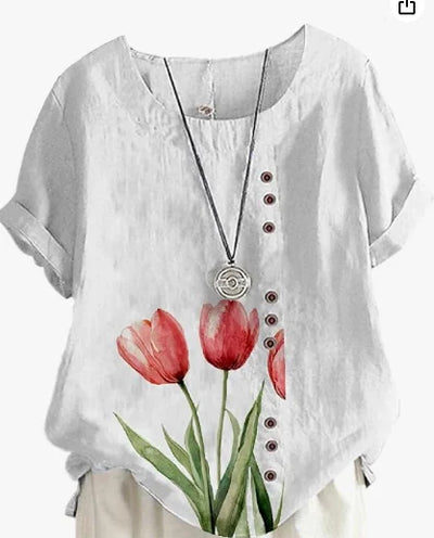 Silk top "Garden Party" – Fresh & feminine