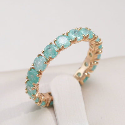 Luxury round stone zircon ring "Romantic Dinner" – Elegant & refined