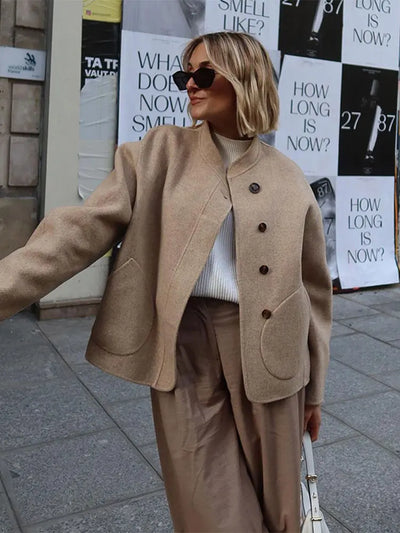Wool blend coat "Sunset Soirée" – Elegant & refined
