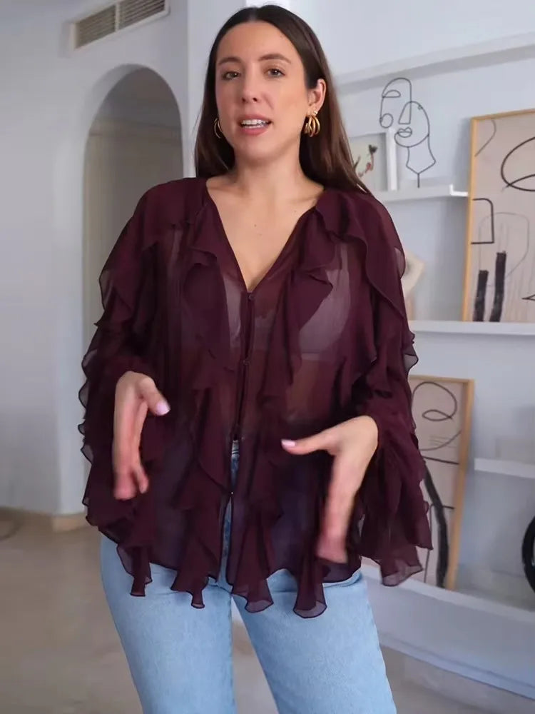 Sheer blouse "Sunday Picnic" – Fresh & feminine