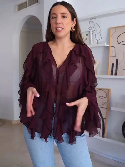 Sheer blouse "Sunday Picnic" – Fresh & feminine