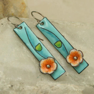 Floral enamel earrings "Garden Party" – Elegant & refined